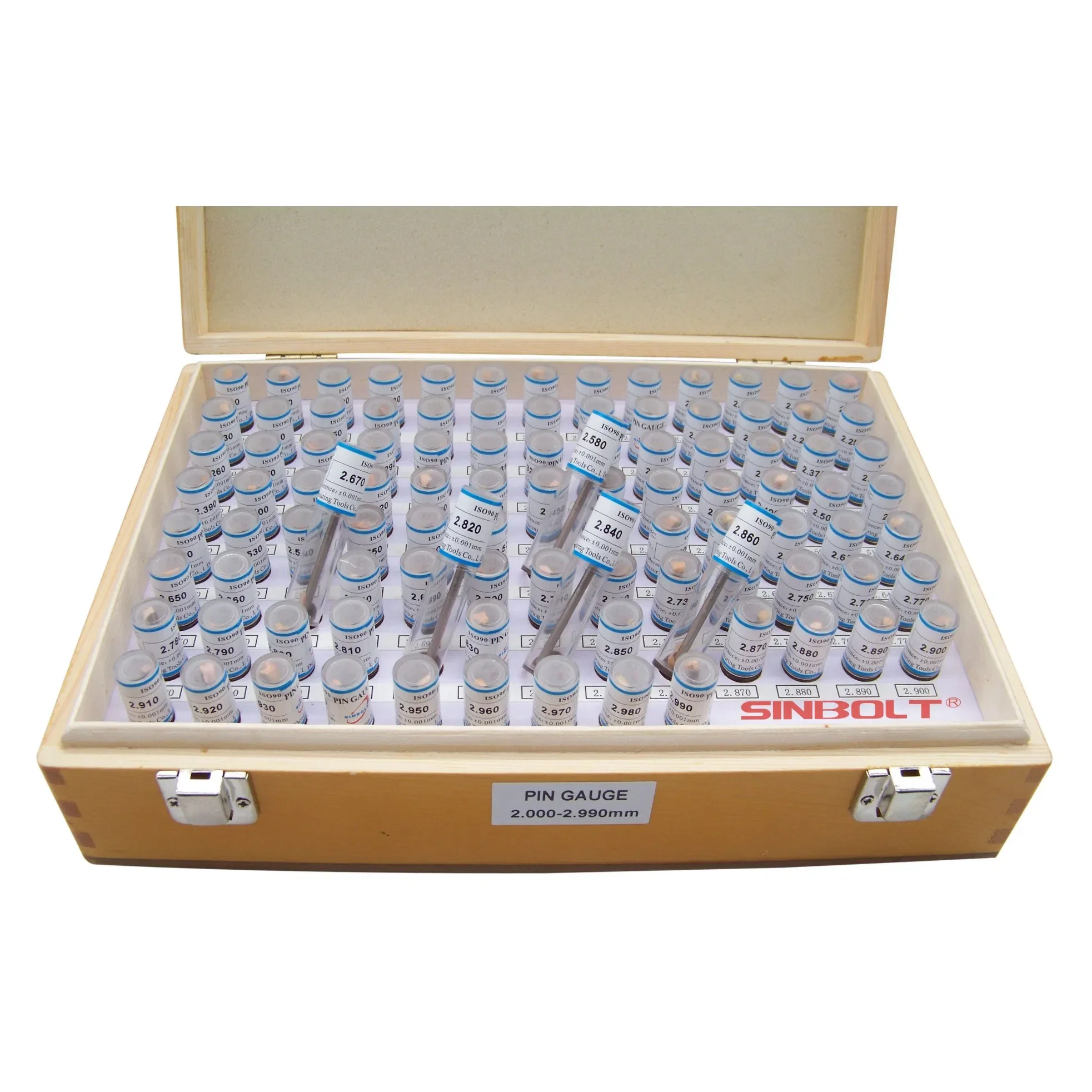 

Pin Gauge Set 0.100mm--10.000mm (step: 0.01, 991PCS)