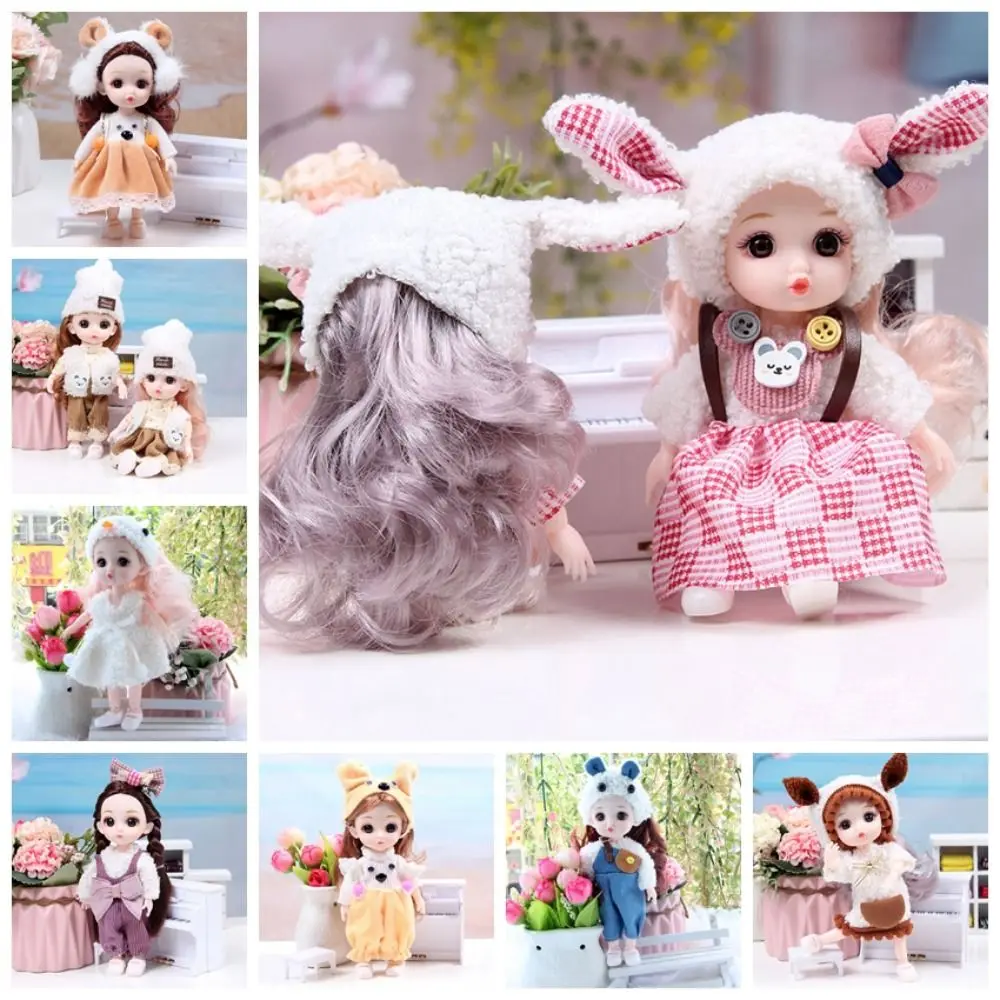 DIY Toy with Clothes BJD Dolls Movable Joints 3D Eye Simulated Eye Hinge Doll Cute VINYL Removable Joints Doll Children Toys