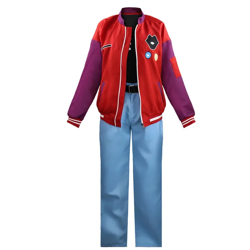 Hemixush 원더 에그 우선순위 코스프레 카와이 리카 의상 파티 유니폼 풀 세트 여성용 슈트