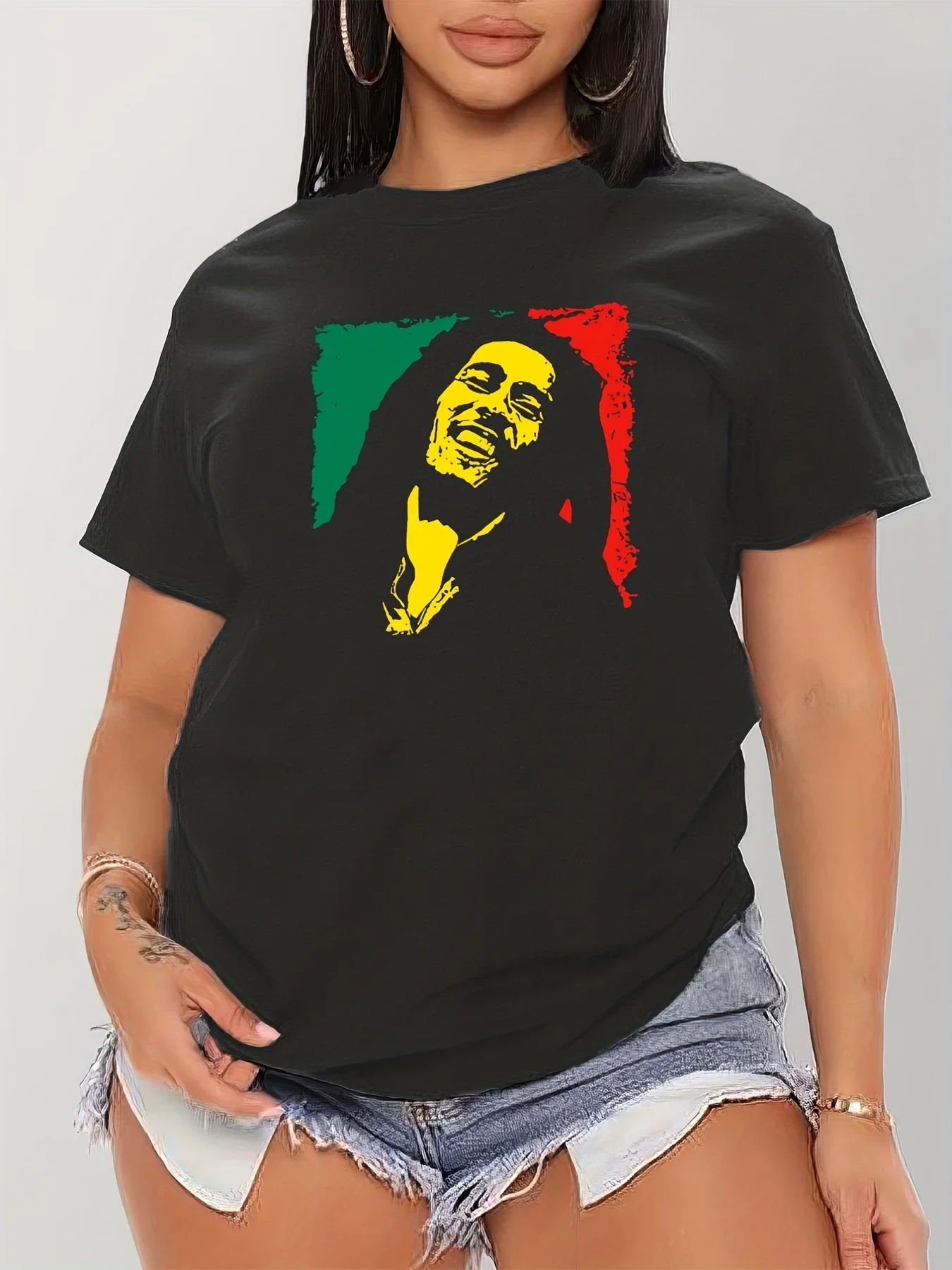 Jamaica Reggae  Women T-Shirt  Summer Short Sleeve Casual Top Women's Clothing