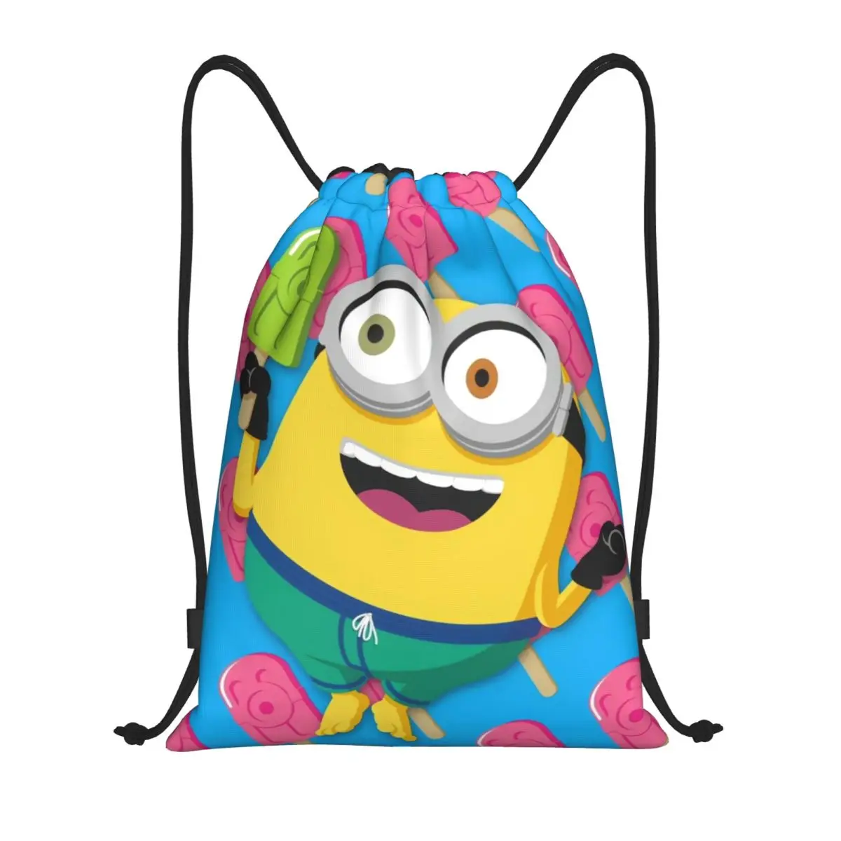 Minions Sport Trekkoord Rugzak Sport Fitness Reizen Outdoor Sackpack Vrouwen En Mannen Grote Capaciteit Gym Zwemstrandtassen