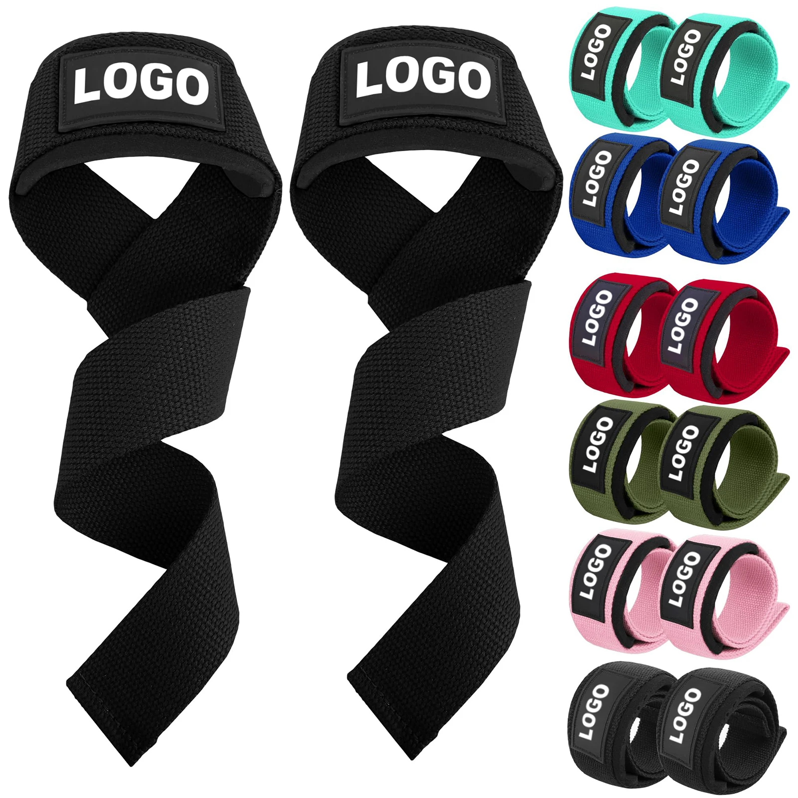 Weight Lifting Wrist Straps for Bodybuilding Powerlifting Strength Training Deadlifts Lifting Straps Padded Neoprene Gym Straps