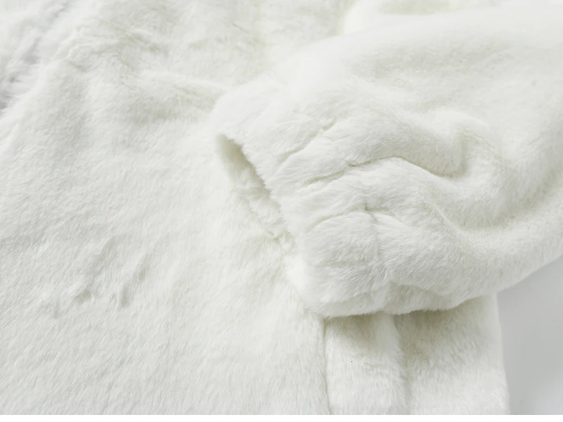 HISTREX Men Rabbit Fur Jacket Parkas,Hip Hop Fluffy Coat,Winter Fleece Overcoat,Outerwear Streetwear,Korean Women Y2k Clothing