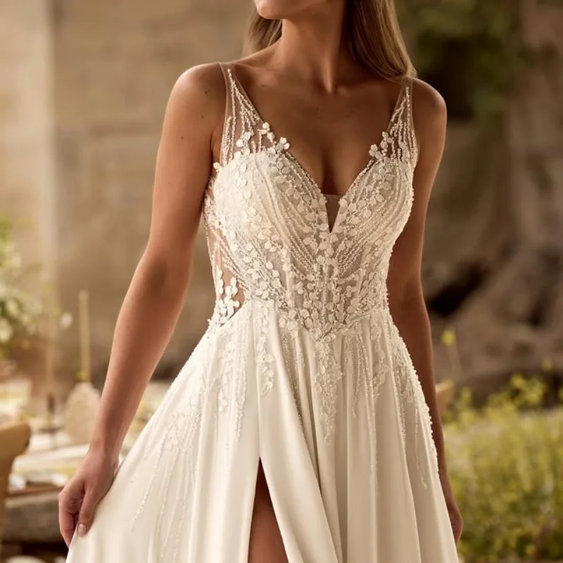 تخصيص الساتان الأبيض الكرة بثوب فساتين الزفاف الملكي الدانتيل كريستال زين ذيل طويل تنفيس صنع رداء دي