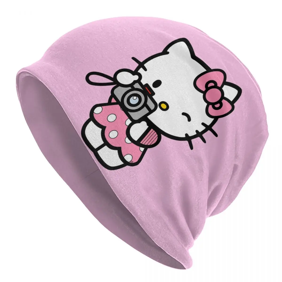 Custom Hello Kitty Bonnet Hat Knit Hats Men Women Fashion Unisex Adult Warm Winter Beanies Cap