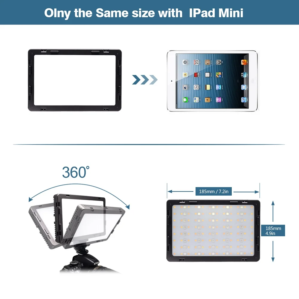 Mcoplus-led 조명 비디오 사진 영상 촬영 필라이트 CRI95 + RBG 램프, 캐논 니콘 소니 후지 카메라 유튜브 틱톡 브이로그용