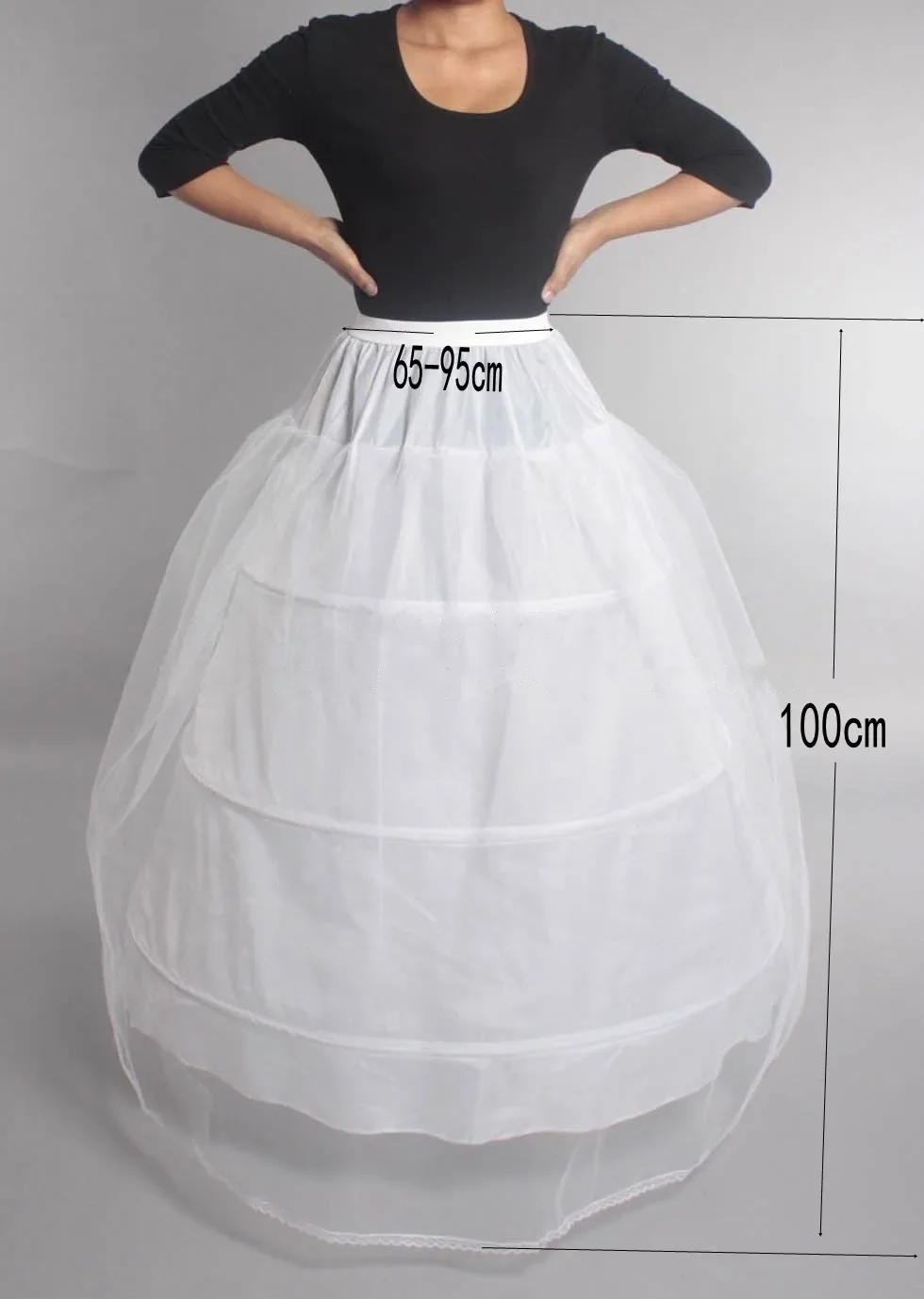 Jupon gonflé à 6 anneaux pour robe de mariée, robe de Rh, sirène, robes trapèze, bande élastique, taille réglable, crinoline, sous-jupe