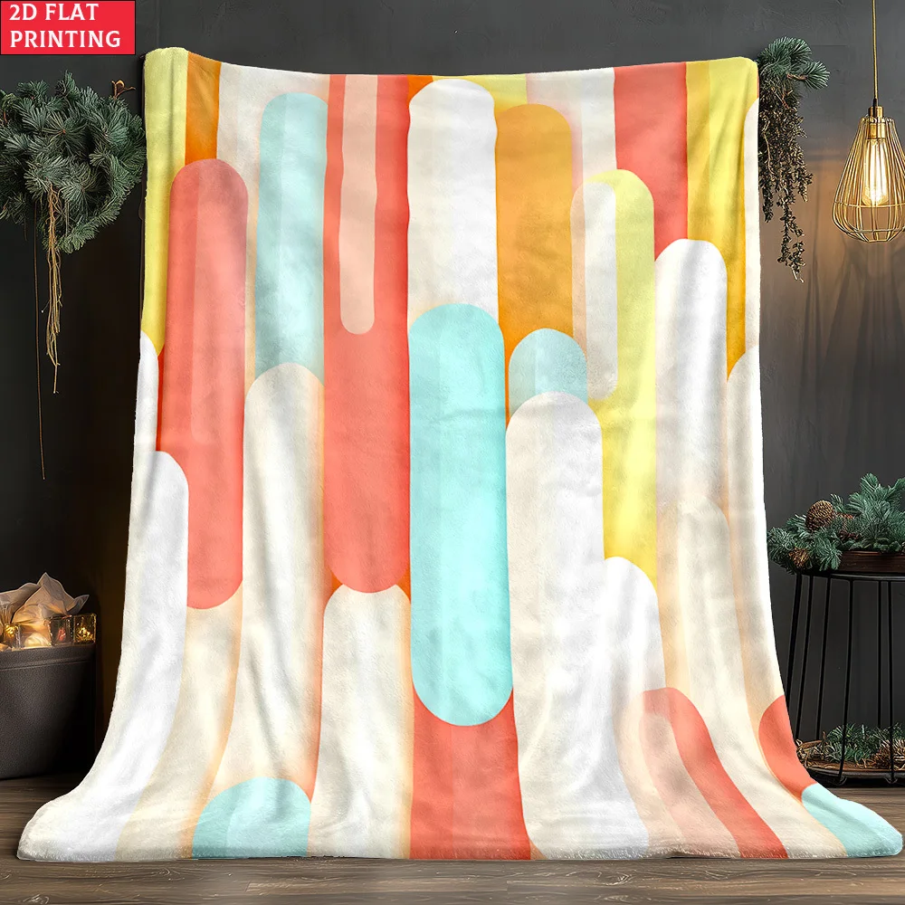 Throw Blanket Cheerful Abstract Motif Cozy Throw Great Gift For Art Lovers And Modern Interior Decor Enthusiasts