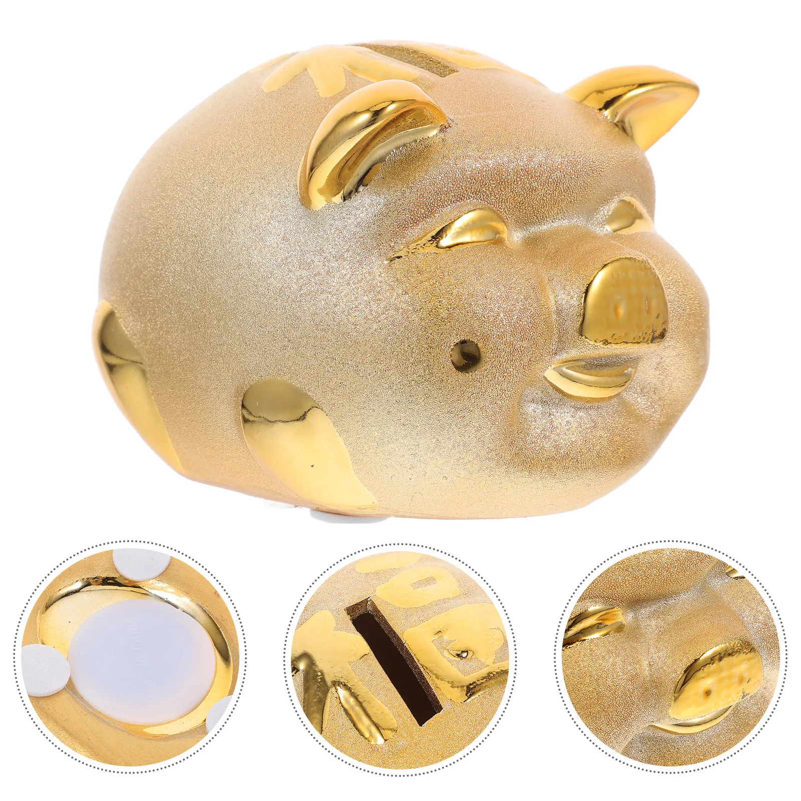 

Decorative Piggy Bank for Ceramic Pig-Shaped Coin Box Cute Animal Money Bank for Nursery Decor Savings Pot