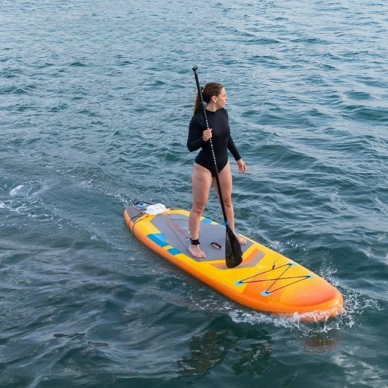 

AQUA MARINA AMGO 366*84*15CM Inflatable Electric Fin Paddle Board Set 4-6km/h Speed Eco-Friendly Portable Includes Battery Motor