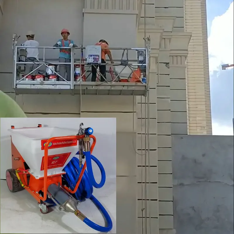 

R7 High-pressure Electric Cement Mortar Spraying Machine For Wall Construction With White Lime Plaster And Gypsum