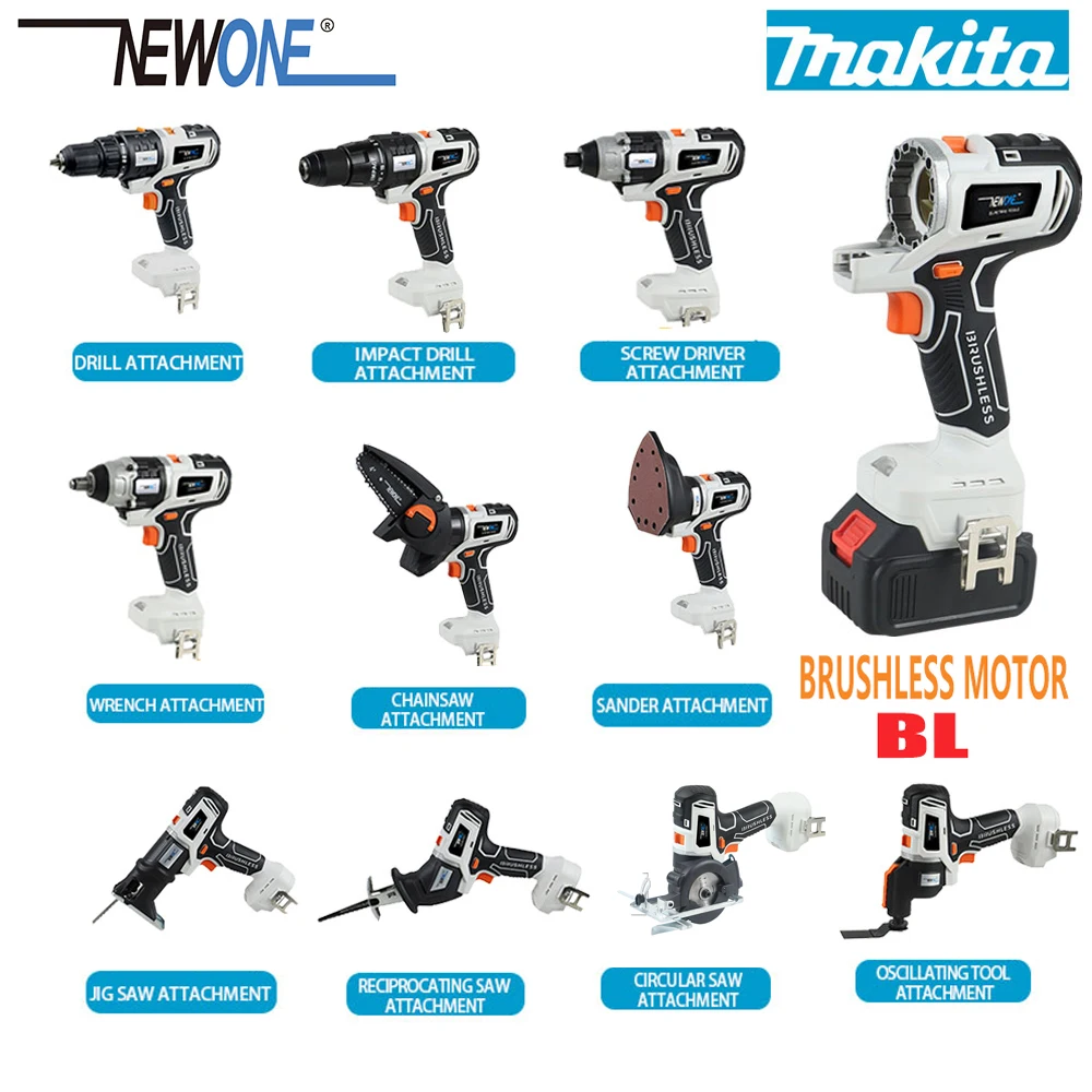Imagem -03 - Motosserra Multi Ferramenta sem Escova Broca Oscilante Serra Alternativa e Circular Compatível para Makita 18v em 10 12-in1