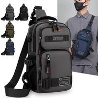 Bolso de pecho multifuncional para hombre, bolso de hombro ligero y sencillo con múltiples bolsillos, para deportes al aire libre, senderismo, ciclismo, bolso cruzado