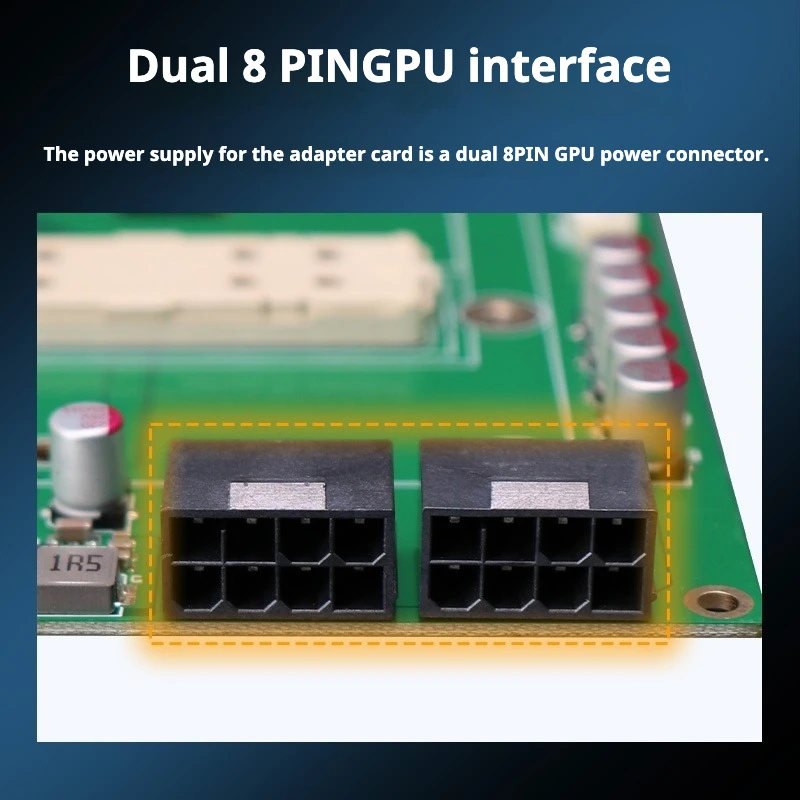 SXM2 إلى PCI-E X16 لوح مهايئ، NVIDIA P100 V100 وحدة بطاقة الرسومات بطاقة توسيع التحكم في درجة الحرارة #3