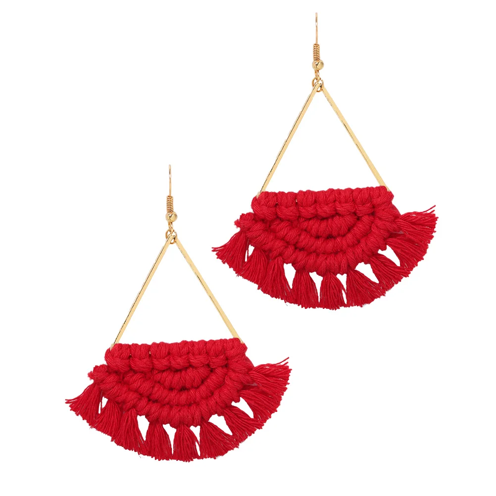 

Scalloped Earrings Decorative Bohemian Style Stylish Accessories Jewelries Fashion