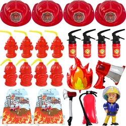 Fireman Birthday Party Supplies Firefighter Helmet Fire Hydrant Cups for Firefighter Fire Theme Birthday Party Supplies Decors