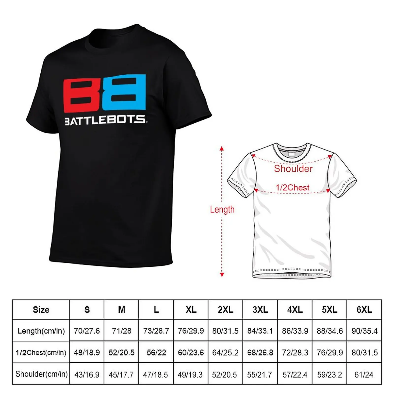 Battlebots Merch Logo T-shirt nera magliette vintage maglietta in cotone da uomo