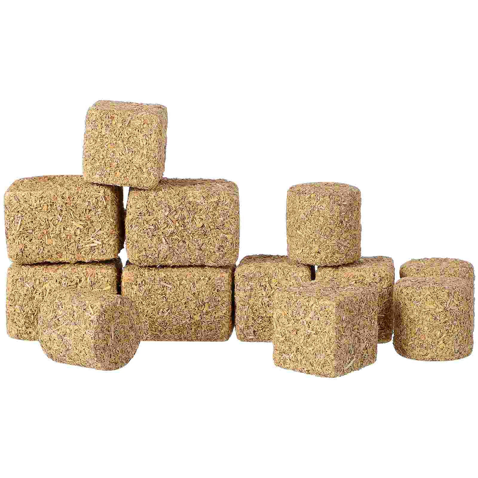 12 Pcs Haystack Model Home Decor Garden Ornament Bales Simulated Scene Adornment Decorations Child