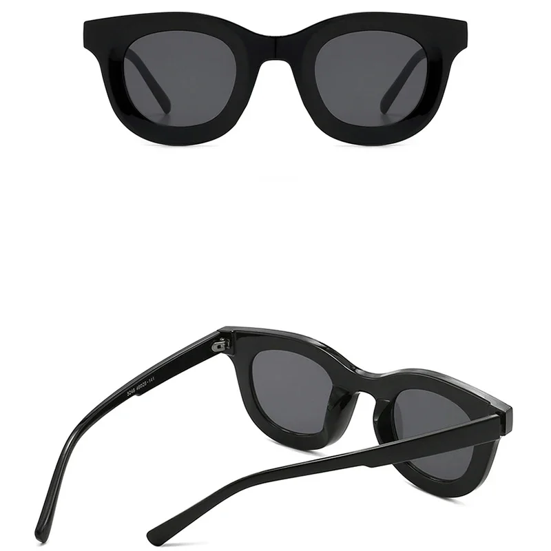 Fashion Concave Round Sunglasses for Women Brand Designer Small Sun Glasses Men Vintage Hip Hop Yellow Blue Punk Eyewear UV400