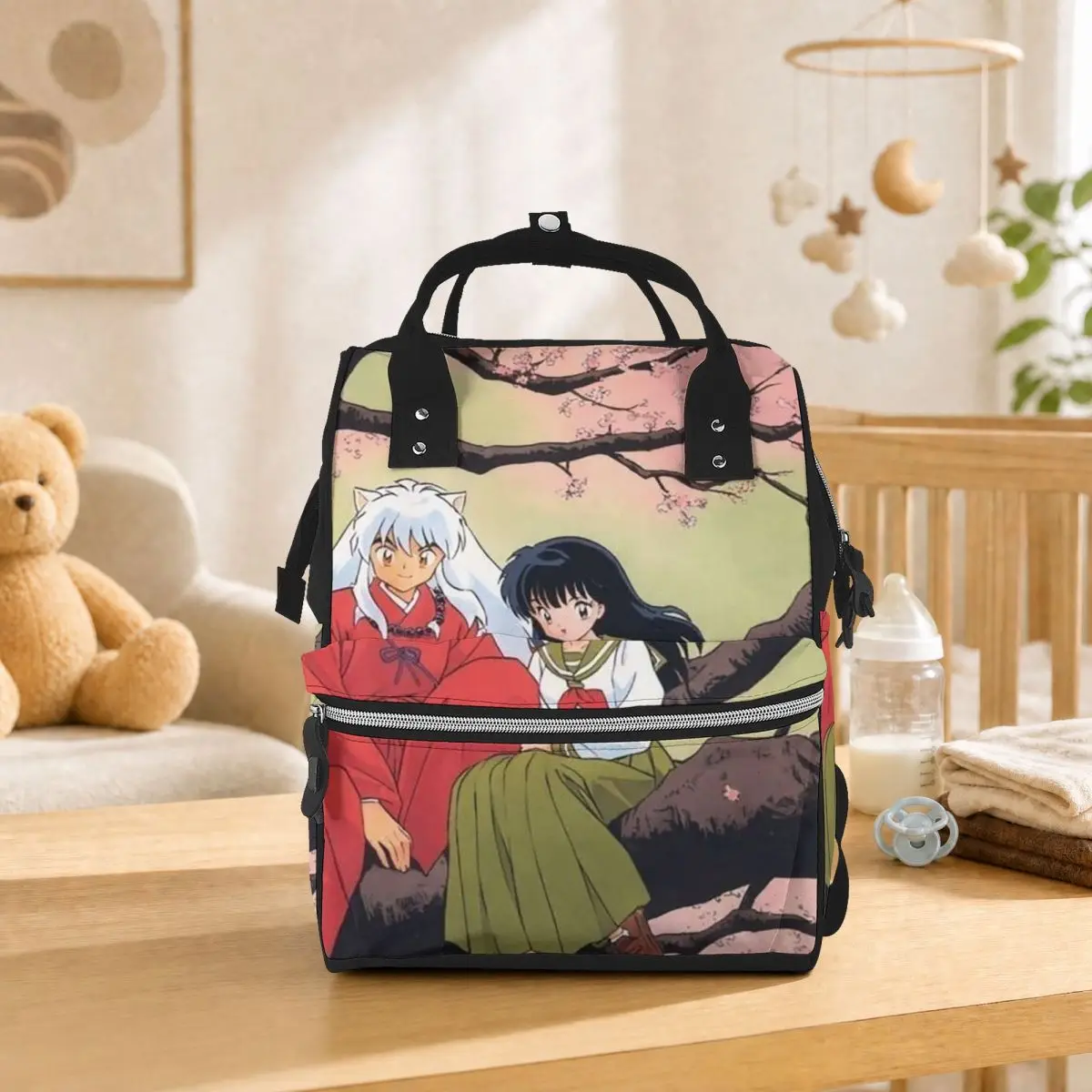 Manga Kimono Inuyasha Sesshomaru Student Backpack School Bag Hiking Travel Daypack for Men Women Bookbag Shoulder Bags