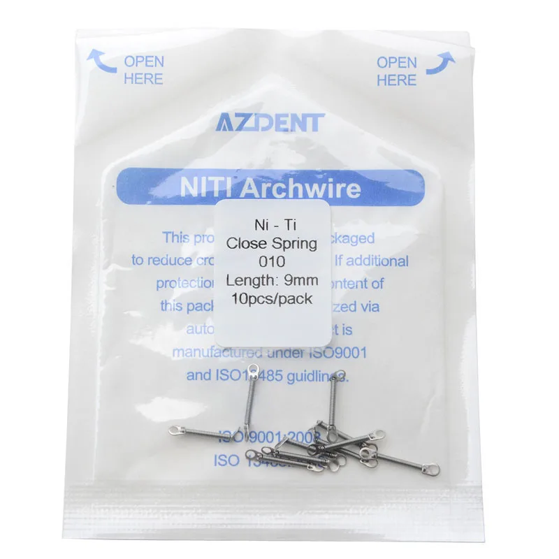 5 Packungen AZDENT Dental Kieferorthopädische Schließfederspule Niti Vorzähne Zahndrehmoment mit großem Zugring 0,008/0,010/0,12/0,014 – Detail 10