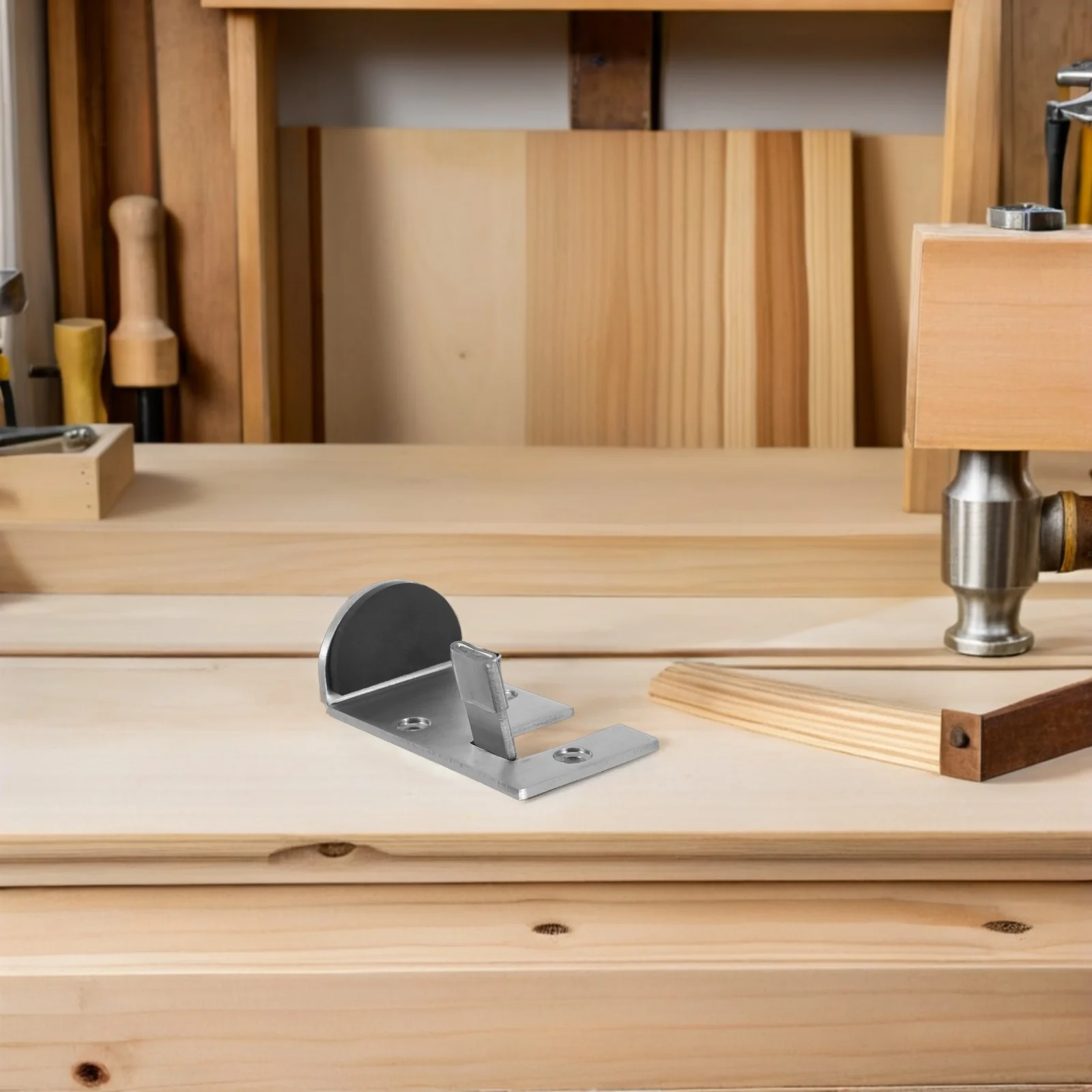 

Stamped Metal Door Stopper Universal Fit Precision Control Quiet Operation Heavy Duty Door Buffer Stopper for Residential