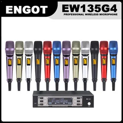 ENGOT EW135G4 EW 100 G4 EW100G4, SKM9000 UHF 2 채널 전문 무선 금속 핸드헬드 마이크 시스템, DJ 가라오케