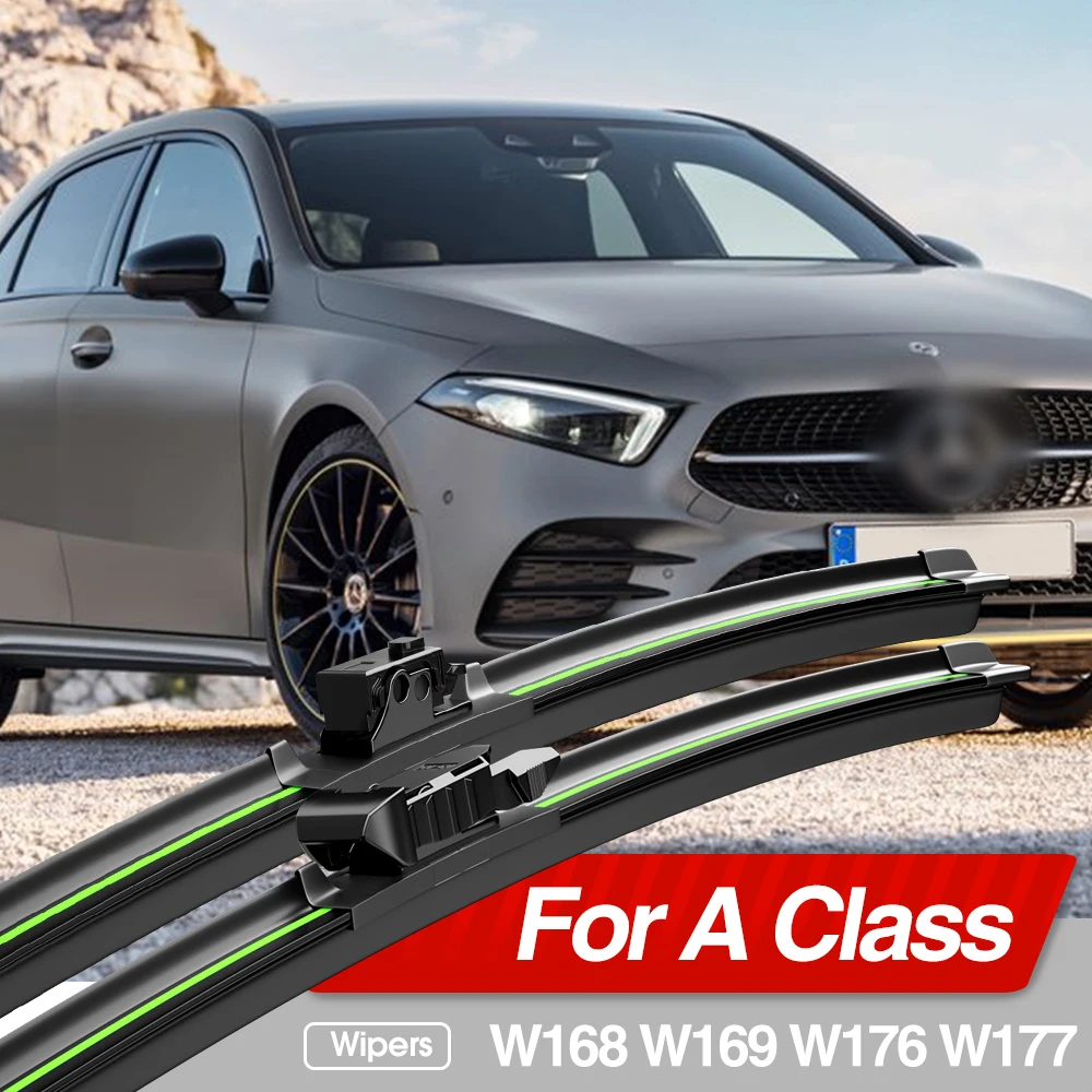 For Mercedes Benz A Class W168 W169 W176 W177 1997-2022 Front Windshield Wiper Blades 2pcs Windscreen Window Accessories 2020