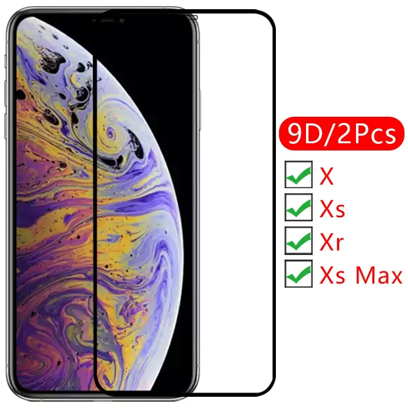 9d screen protector tempered glass case for iphone xs max xr x r s cover on i phone rx sx mas xsmax xmax protective phone coque