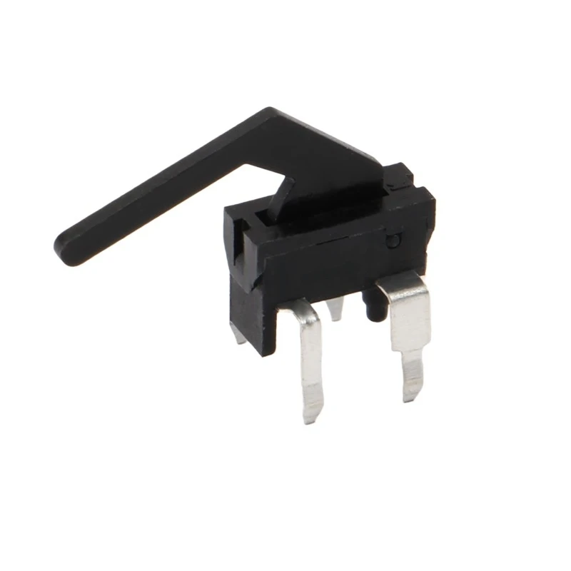 10PCS KFC-V-106 4-Pin DIP Snap Action Limit Switch with Extended Bent Actuator | Momentary Reset Detection Switch