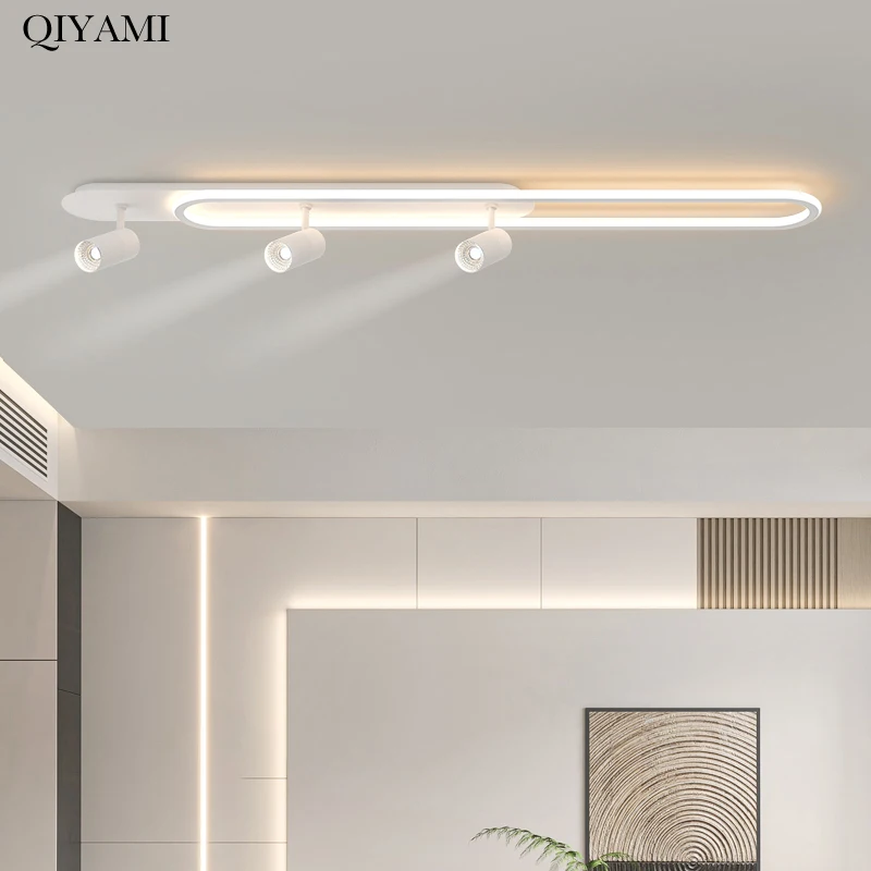 Modern Long StripLED Chandelier Lights Living Dining Room Spotlight Bedroom Hallway Cloakroom Lamps Indoor Lighting Fixtures