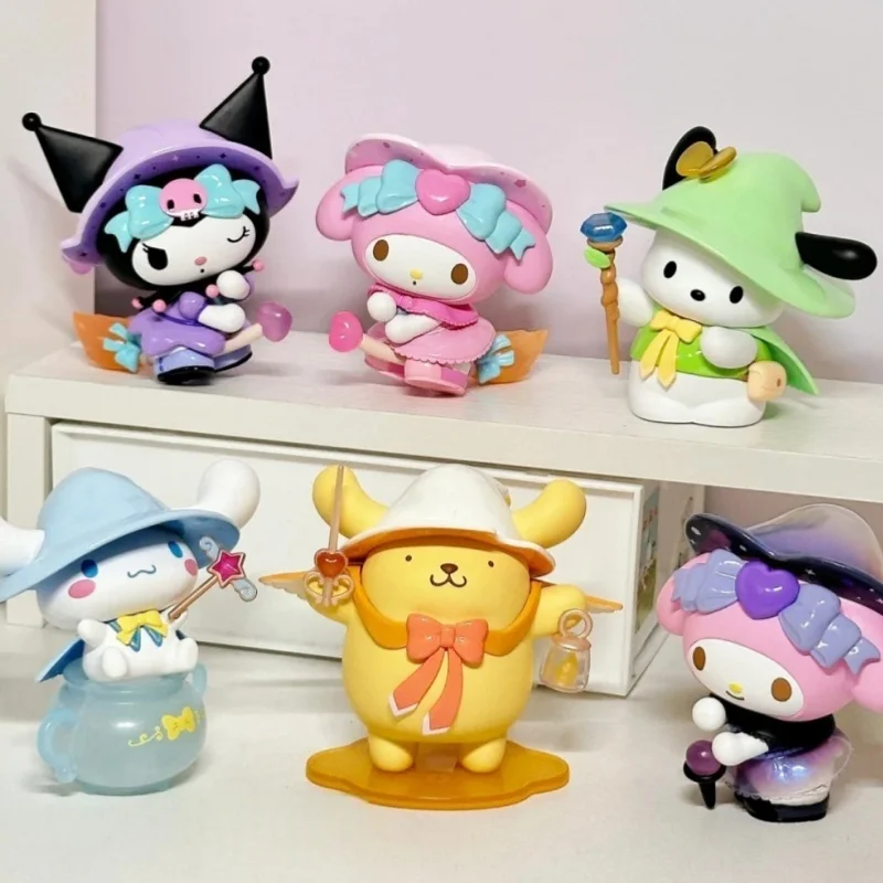 

Genuine Kuromi Melody Blind Box Magic Story Series Kawaii Anime Peripherals Pompompurin Cinnamoroll Decor Desktop Ornament Gift