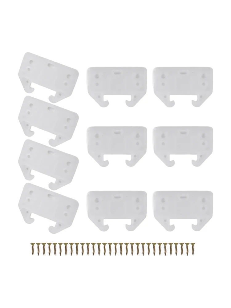 

Drawer Slides Track Drawer Guides Plastic Replacement Versatile Usage White With Screws 60*42*7.5 Mm Brand New