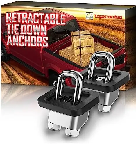 

Выдвижные крепежные кольца D-образной формы для грузовиков Chevrolet - 3000 фунтов, подходят для Silverado, Sierra, Colorado, Canyon