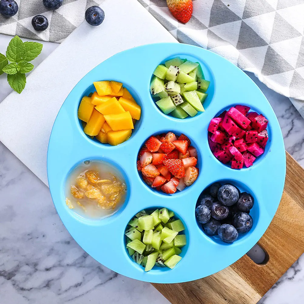 

3pcs Cake Molds Silicone Simple Practical Round Popsicle Mold Baking Molds for Home Store (Large Single Lattice 80ml, Random