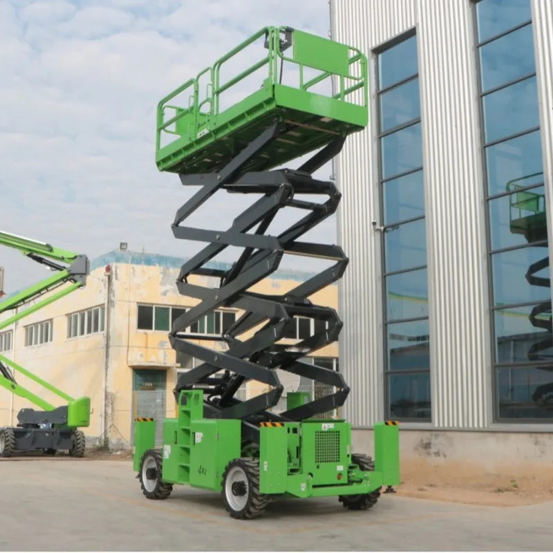 Self-walking lifting platform 10-meter scissor hydraulic aerial work climbing vehicle