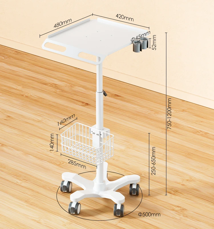 Medical Trolley Cart Dental Cart with Wheels ABS Metal Plastic Hospital Furniture  for Salon Beauty Clinic Use