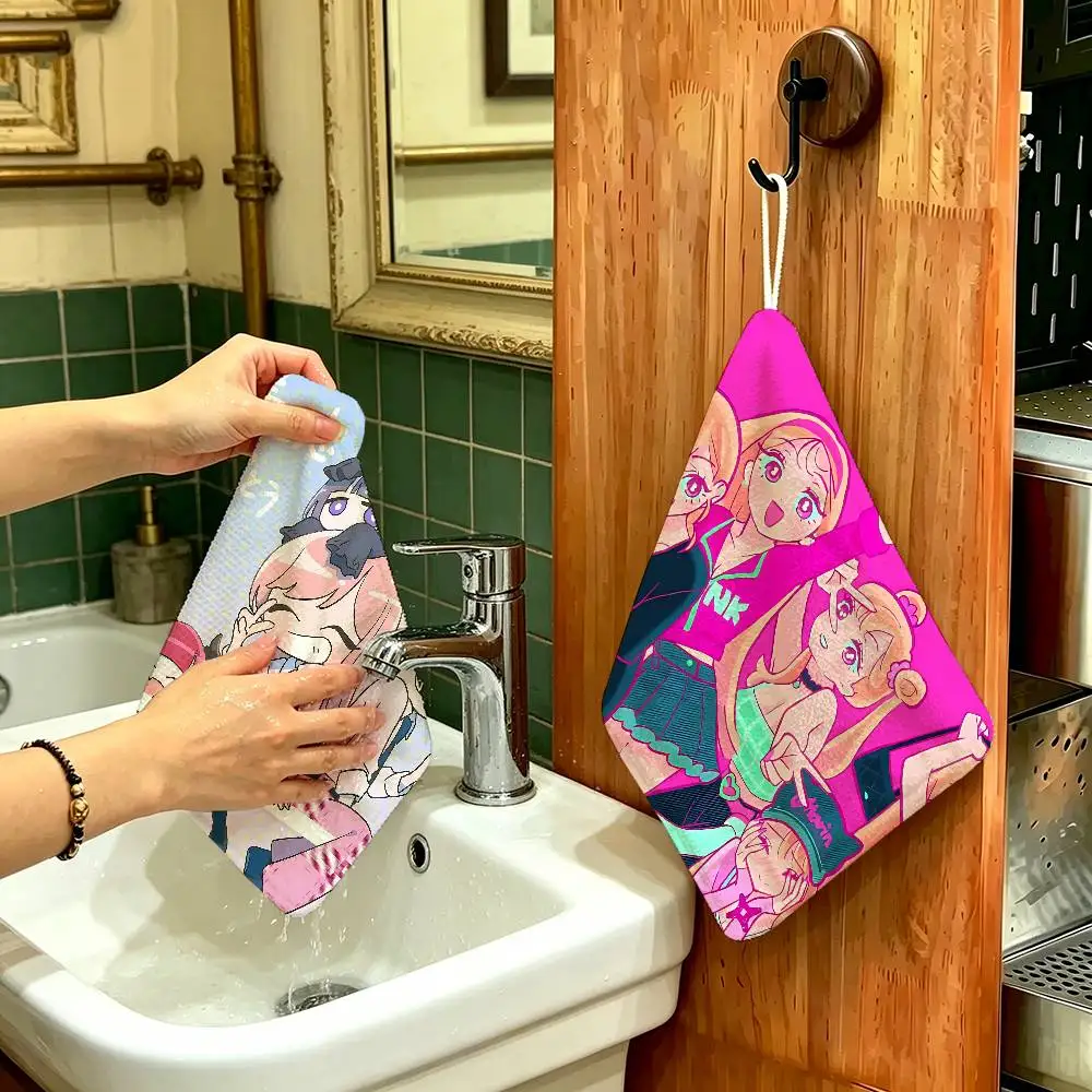 M-My Dress-Up Darling Anime Polyester Cotton Hand Wiping Towel, Hanging Design, Durable For Household Restaurant Toilet Use