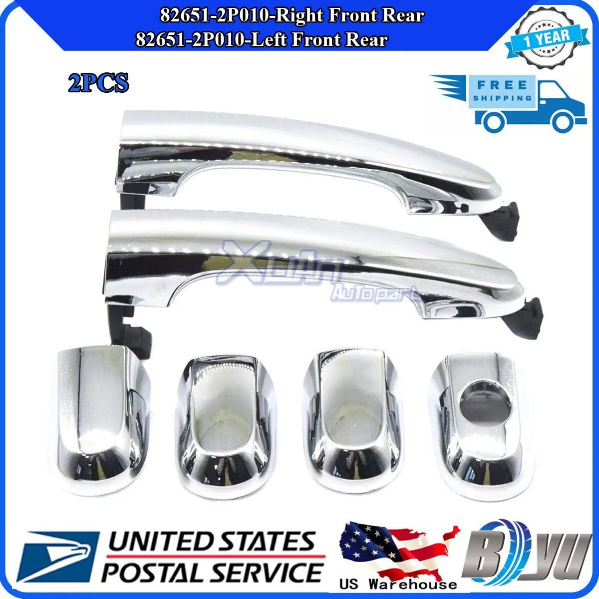 XUAN Left Right Front Rear 82651-2P010 Chrome Exterior Outside Door Handle for Kia Sorento 2011 2012 2013 2014 2015 82651-1U010