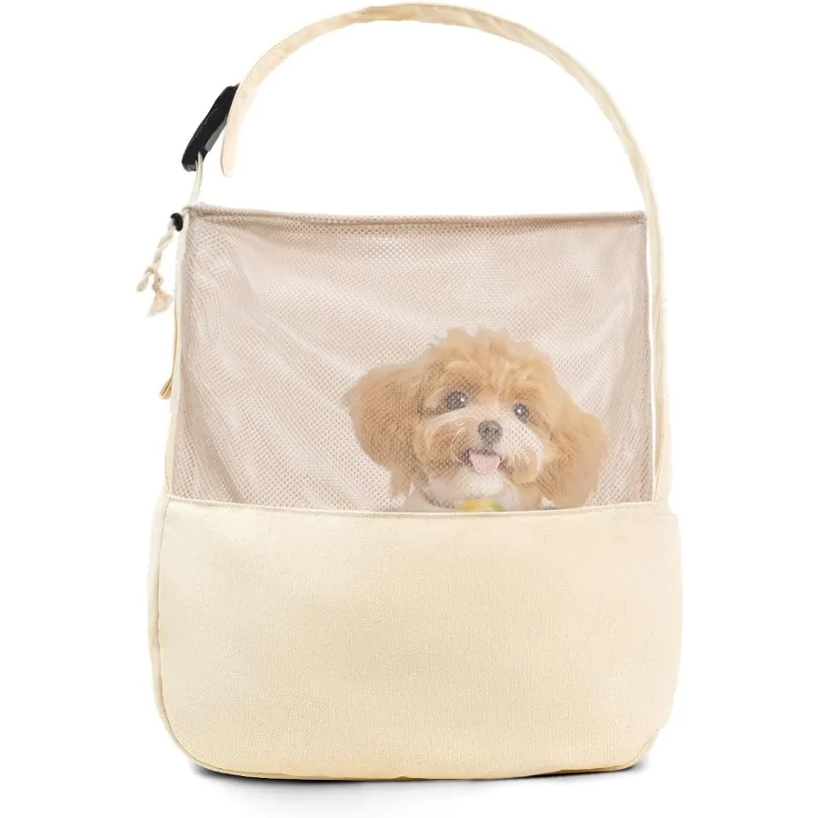 

Dog Sling Carrier for Small Dogs and Cats Lightweight Collapsible Pet Travel Bag with Adjustable Strap Side Pockets Breathable