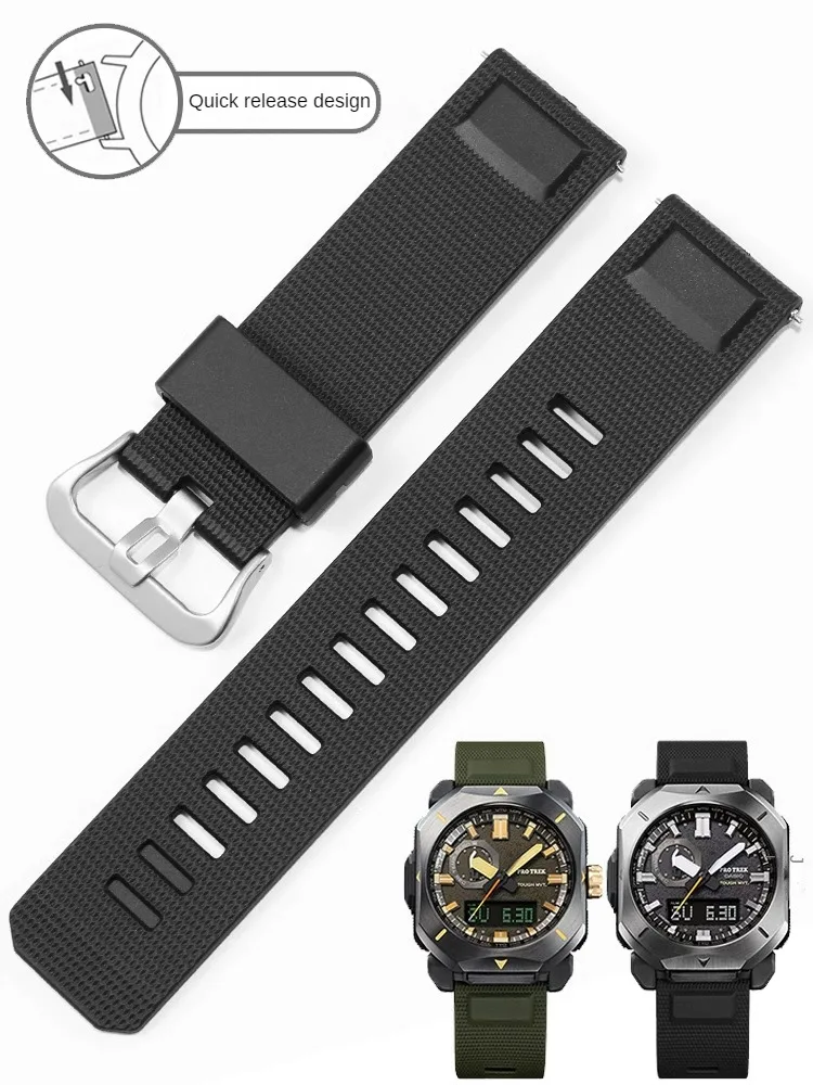 Adapted to C-asio silicone watch strap PROTREK series PRW6900 6800 3400 waterproof rubber strap