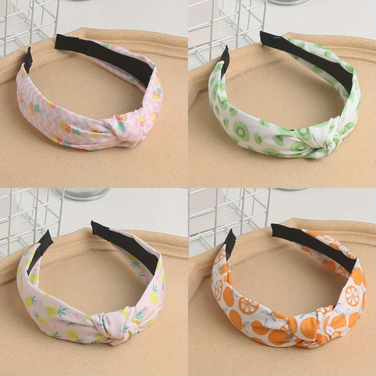 

Sweet Fruit Pattern Headband Soft Stretch Knot Hair Accessory for Baby Toddler Girls Photoshoot & Birthday Party