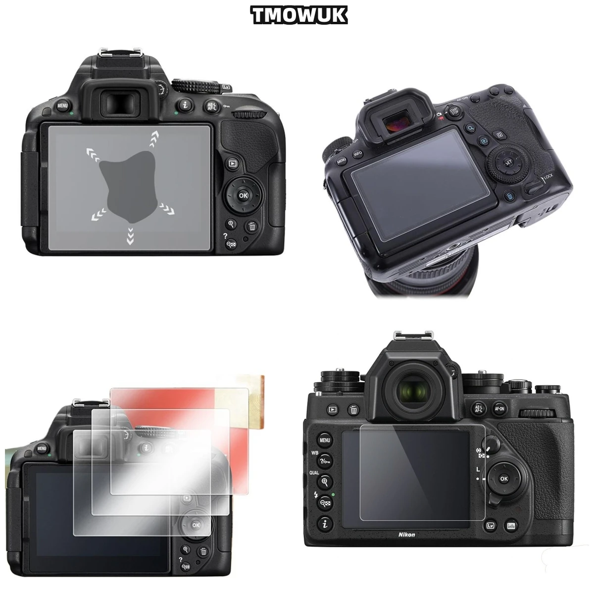 

For Nikon D5100 D5200, Ultimate 9H Tempered Glass, Fingerprint Resistant, HD Clear.