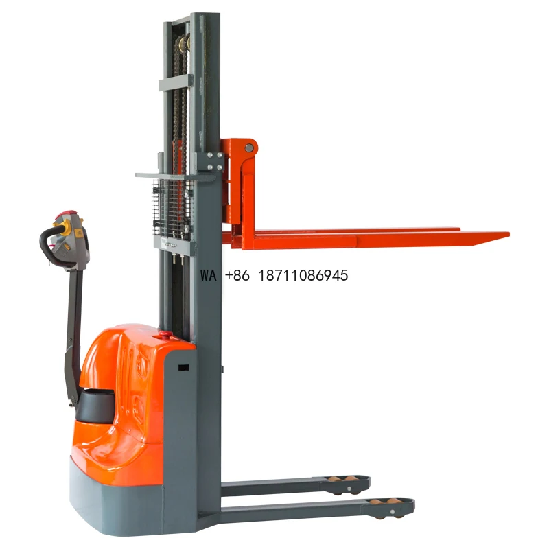 Factory Price Stacker Lifting Height 3m 1.5t Full Stacker Pallet Forklift Semi Electric Stacker