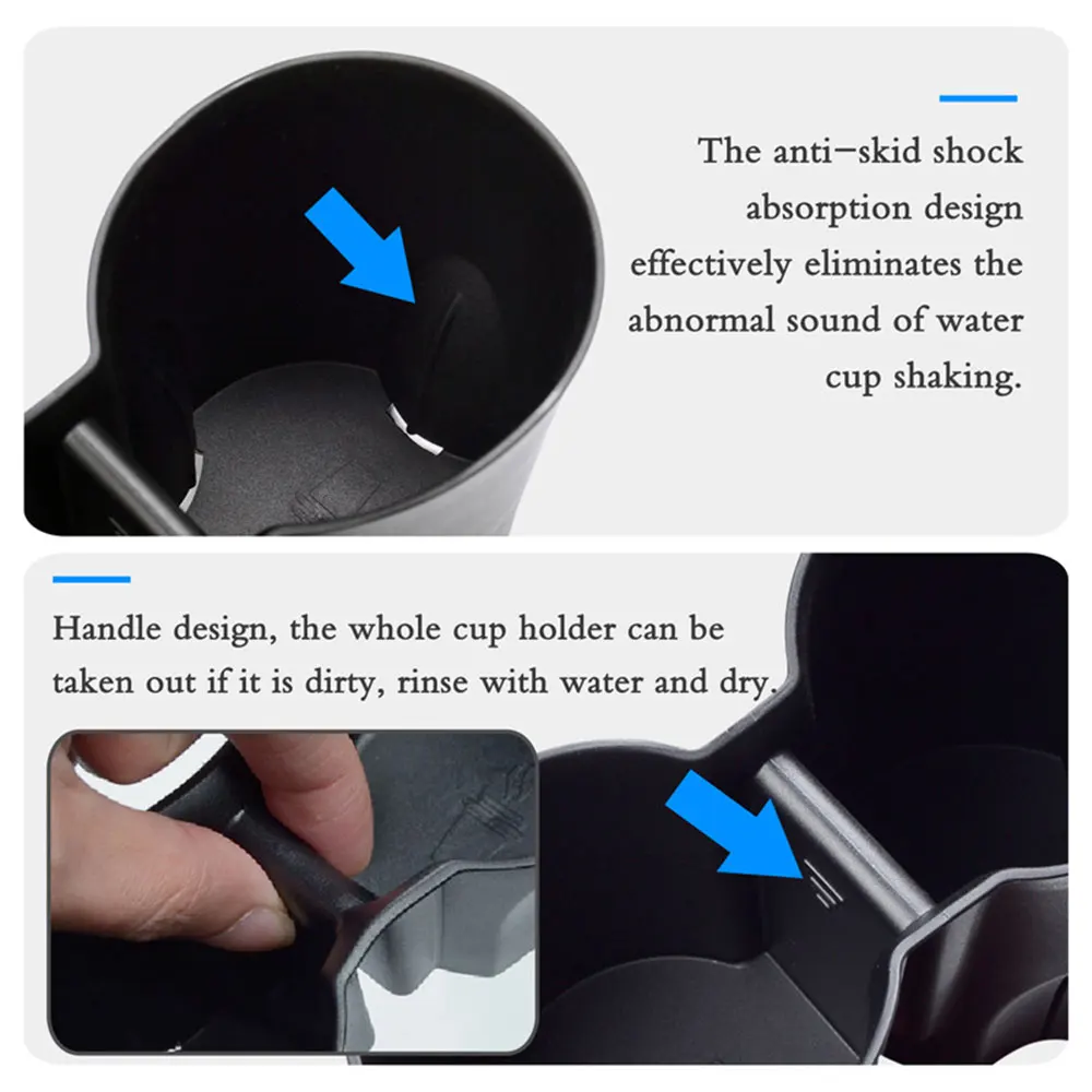 لبيجو 208 2008 2020 - 2023 وحدة التحكم المركزية للسيارة غطاء كوب مضاد للانزلاق مقعد الحد للمشروبات ملحقات السيارات الداخلية #6