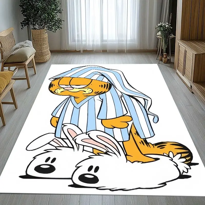Funny Cartoon G-Garfield Area Rug,Soft Non-Slip Carpet Mat for Living Room Bedroom Kids Playroom,Sofa Floor Rug,Home Decor Gift