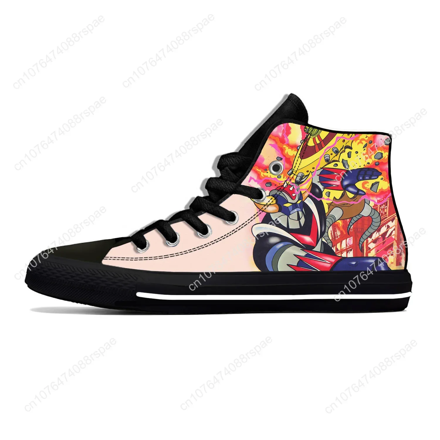 Baskets montantes légères et respirantes pour hommes et femmes, UFO Robot Goldrake Grendizer, Anime Gurendaiza, Chaussures de gril décontractées, Impression 3D, Chaud