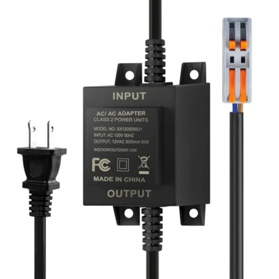 

Низковольтный ландшафтный трансформатор 60W 5A преобразует 110V-120V AC в 12V AC. Трансформатор для ландшафтного освещения на открытом воздухе L
