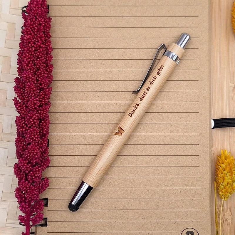 5 szt. Personalizowany długopis bambusowy z grawerowanym imieniem, idealny jako prezent dla gościa, personalizowany prezent ślubny, stylowy, ekologiczny, praktyczny.