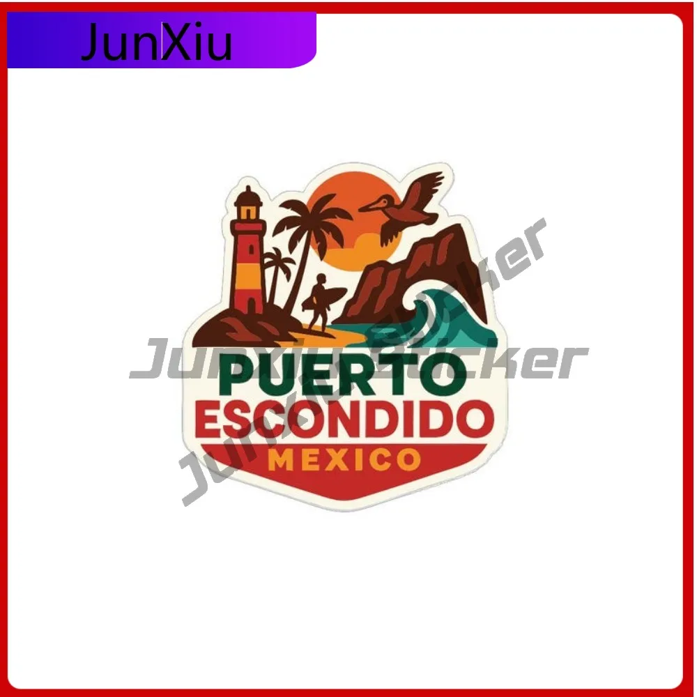 

Puerto Escondido Mexico City Sticker Vacation Vinyl Decal Cover Scratches Decoration Bumper Window Phone Trunk V125 Motorcycle